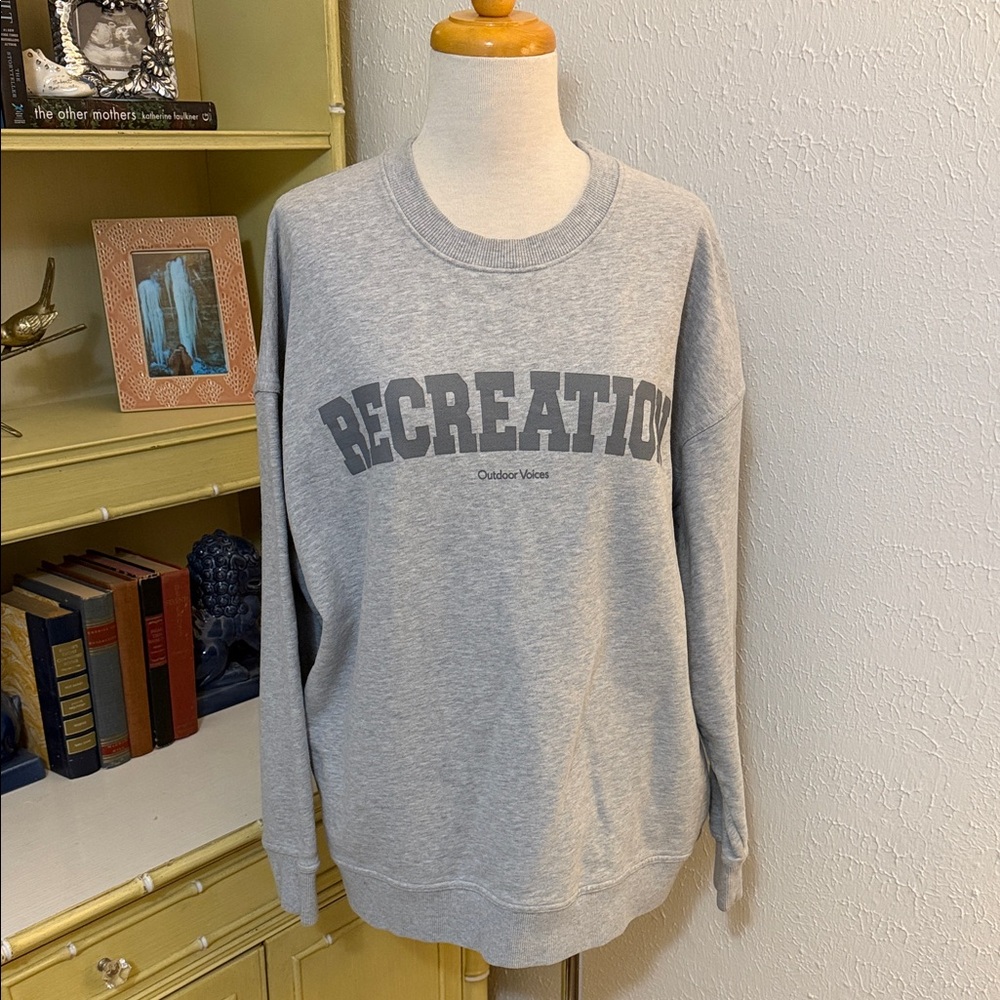 Outdoor Voices Gray Crewneck Sweatshirt
